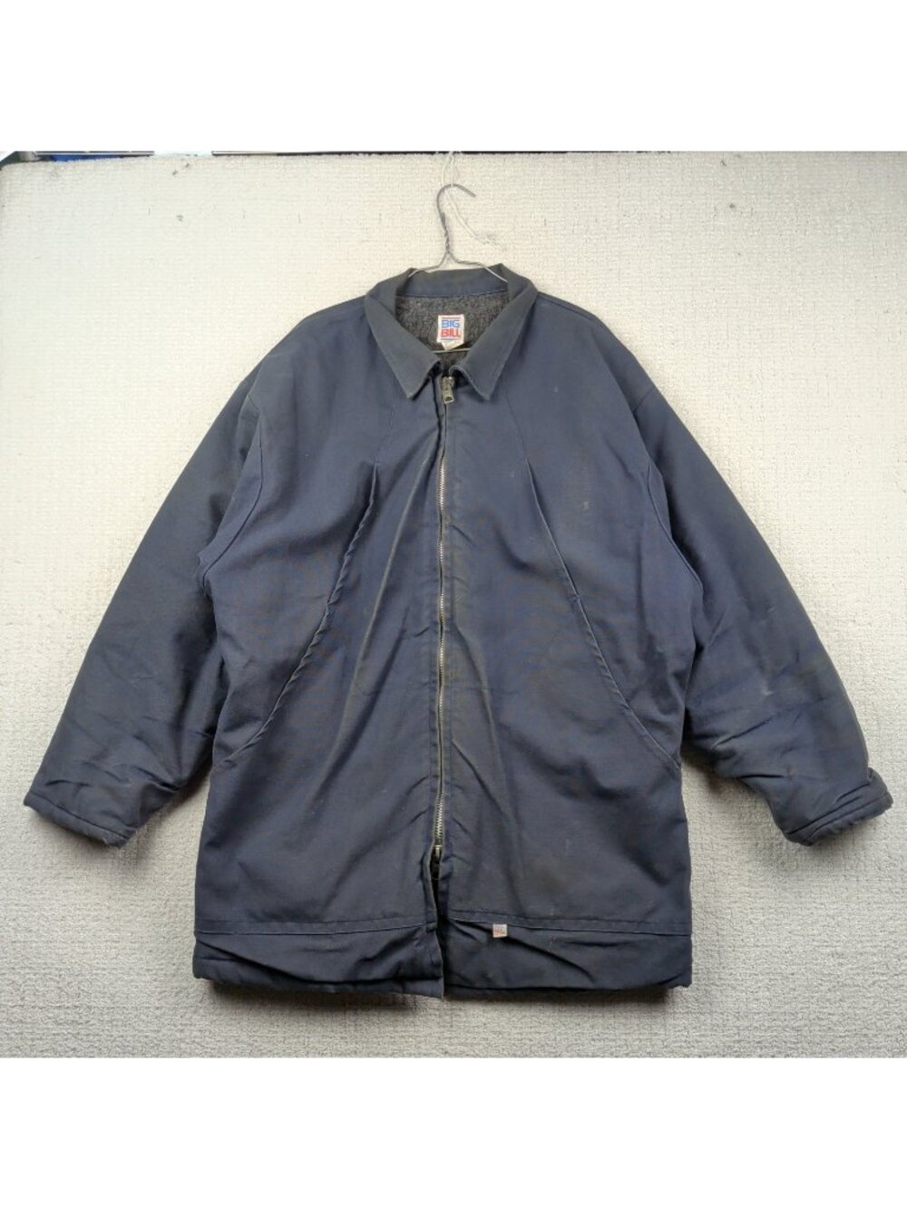Vintage Big Bill Heavy Workwear Parka Jacket Full Zip Sherpa Fleece Quilted XL